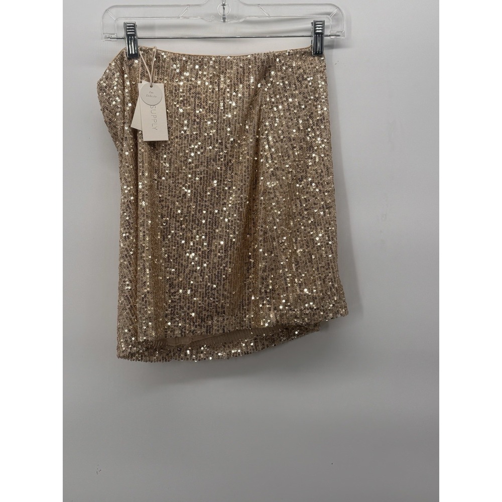 Z Supply Ciera Sequin Mini Skirt Rose Gold‎ Size Med Club Wear  New With Tags